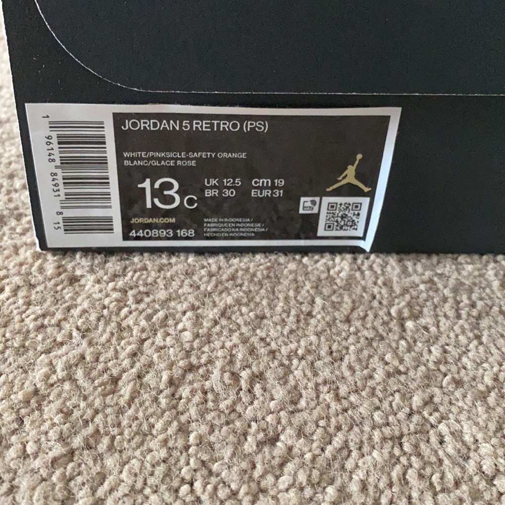 Jordan 5 Retro---Pinksicle-Safety Orange 13C - Picture 7 of 7